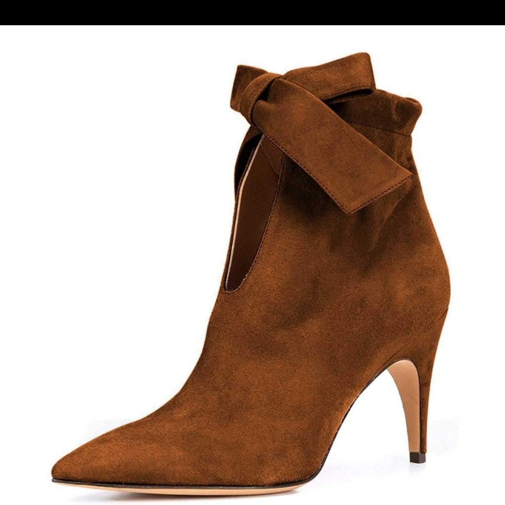 Elegant Brown Ankle Boots Sz 12 Rust